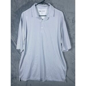 Onward Reserve Men's Performance Polo Shirt Blue White Striped Size XL